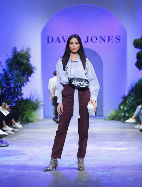 Jessica Gomes showcases designs  during the media rehearsal ahead of the David Jones Spring Summer 18 Collections Launch at Fox Studios on August 8, 2018 in Sydney, Australia. (Photo by Don Arnold/WireImage)