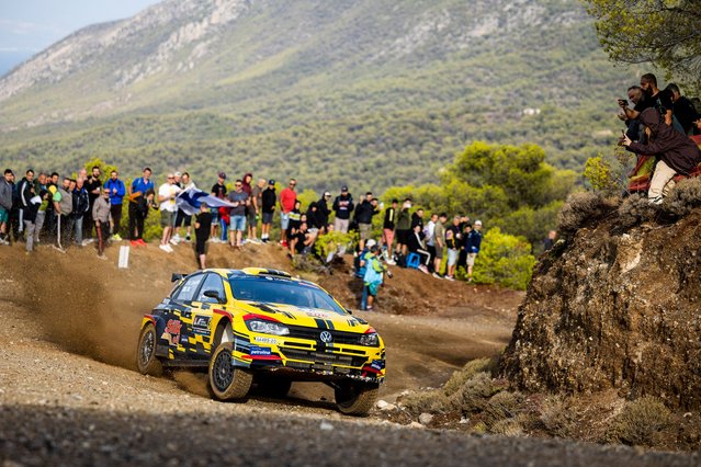Action during the WRC World Rally Car Championship in Lamia, Greece on September 8, 2023. (Photo by Nikos Katikis/DPPI/Rex Features/Shutterstock)