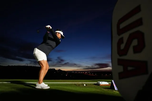 Lilia Vu of Team USA warms up during Day One of The Solheim Cup at Finca Cortesin Golf Club on September 22, 2023 in Casares, Spain. (Photo by Stuart Franklin/Getty Images)
