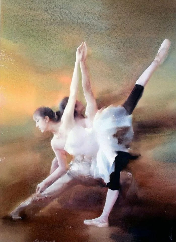 Watercolour by Liu Yi