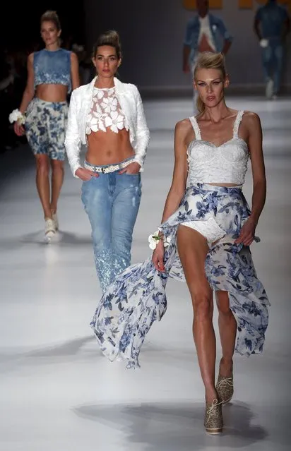 Models present creations from the TNG Summer 2016 Ready To Wear collection during Sao Paulo Fashion Week in Sao Paulo April 13, 2015. (Photo by Paulo Whitaker/Reuters)