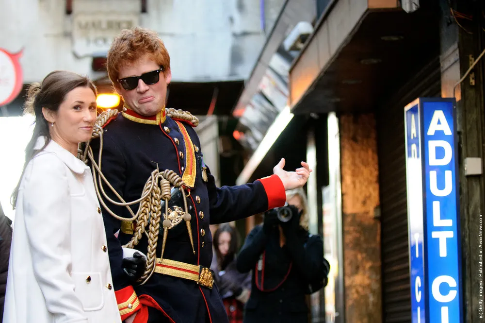 Prince Harry And Pippa Middleton Look-a-likes Stage A Walkabout In Soho To Promote Alison Jackson's New Book “EXPOSED”