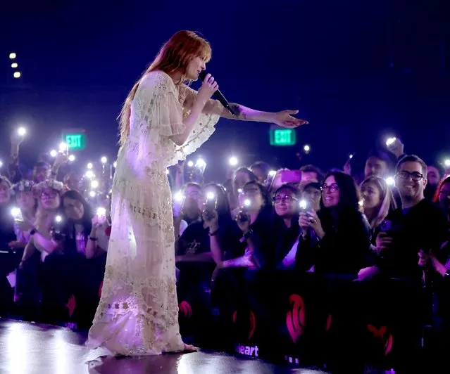 English singer Florence Welch performs live on stage at the iHeartRadio Album Release Party with Florence + The Machine at iHeartRadio Theater on May 2, 2022 in Burbank, California. (Photo by Kevin Winter/Getty Images for iHeartRadio)