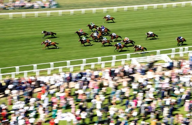 Nature Strip ridden by James McDonald competes to win the 15:40 King’s Stand Stakes during the Royal Ascot horse racing in Ascot, Britain on June 14, 2022. (Photo by Peter Cziborra/Reuters)