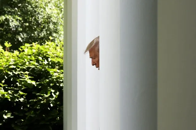 U.S. President Donald Trump arrives to speak about negotiations with pharmaceutical companies over the cost of insulin for U.S. seniors on Medicare at an event in the Rose Garden at the White House during the coronavirus disease (COVID-19) outbreak in Washington, U.S. May 26, 2020. (Photo by Jonathan Ernst/Reuters)