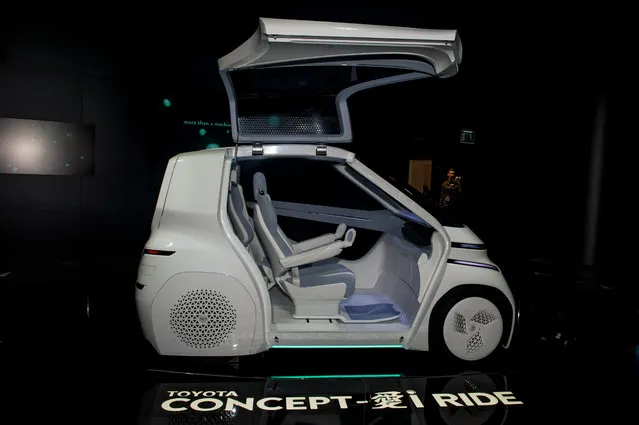 Toyota Concept-i Ride is displayed at the 88th Geneva International Motor Show on March 6, 2018 in Geneva, Switzerland. Global automakers are converging on the show as many seek to roll out viable, mass-production alternatives to the traditional combustion engine, especially in the form of electric cars. The Geneva auto show is also the premiere venue for luxury sports cars and imaginative prototypes. (Photo by Robert Hradil/Getty Images)