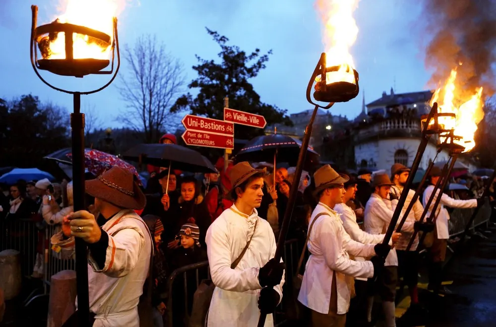 The Annual Procession of the Fete de l'Escalade in Switzerland