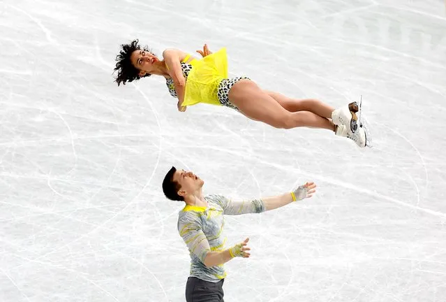 Camille Kovalev and Pavel Kovalev of France compete in the Pairs Short Program during the ISU World Figure Skating Championships at Saitama Super Arena on March 22, 2023 in Saitama, Japan. (Photo by Kim Kyung-Hoon/Reuters)