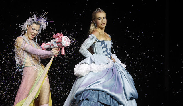 A model walks the runway during the Julien Fourni Haute Couture Spring-Summer 2025 show as part of Paris Fashion Week on January 28, 2025 in Paris, France. (Photo by Thierry Chesnot/Getty Images)