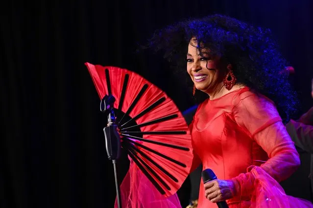 Singer Diana Ross performs during the Milken Institute Global Conference in Beverly Hills, California on May 3, 2023. (Photo by Patrick T. Fallon/AFP Photo)