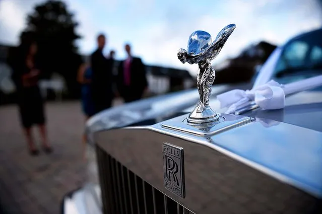 The “Spirit of Ecstacy” adorns a Rolls-Royce in Gretna, Scotland. (Photo by Jeff J. Mitchell/Getty Images)