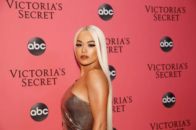 Rita Ora arrives on the pink carpet of the 2018 Victoria's Secret Fashion Show at Pier 94 in the Manhattan borough of New York City, U.S., November 8, 2018. (Photo by Caitlin Ochs/Reuters)