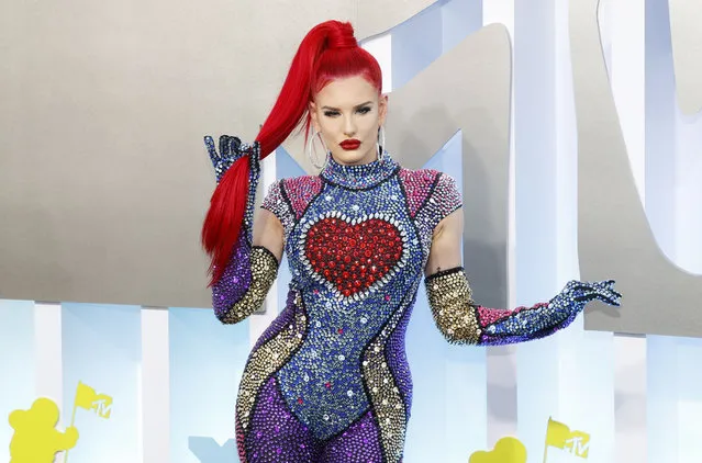 American television host Justina Valentine arrives for the MTV Video Music Awards at the Prudential Center in Newark, New Jersey on August 28, 2022. (Photo by John Angelillo/UPI/Rex Features/Shutterstock)
