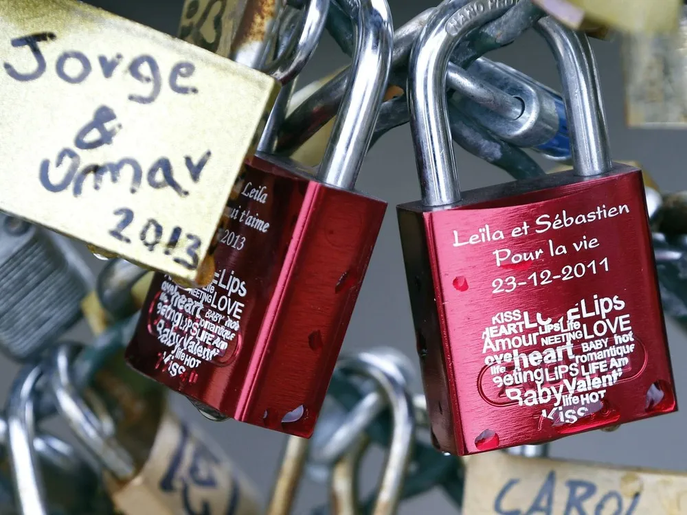 The “Love Lock” Bridge in Paris