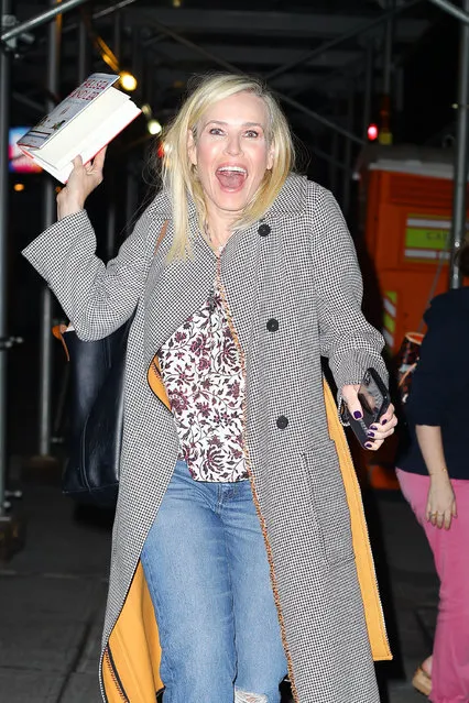 Chelsea Handler was all exited while showing her book in New York City on April 9, 2019. (Photo by Felipe Ramales/Splash News and Pictures)