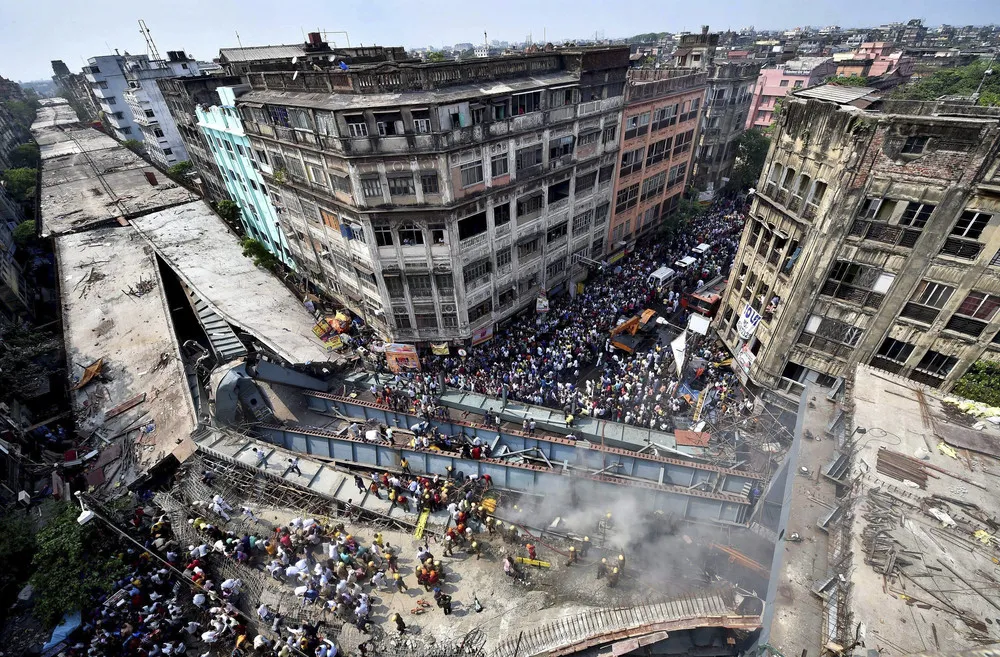 Collapsed Overpass in India
