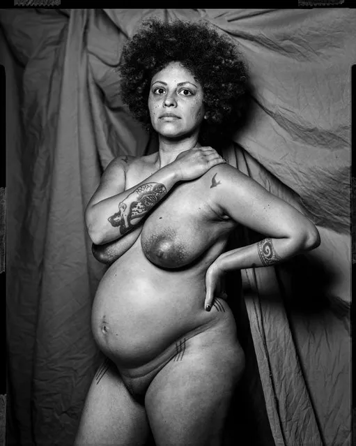 Ella B Rowe (right view). “I had never truly seen a pregnant body until I saw my own. I’ve known personal transformations, but not like this one. When I look at parts of my growing motherhood, I see my mother, aunties, grandmothers, cousin sisters. I see a first home for my baby. I see sacrifice where doubt was never considered or had to be abandoned. I see my purpose explained. My sexual, intimate, private commitment to myself, presenting and healing me. A journey of transition, matrescence. Everything has changed and will never be the same again. I have surrendered to this great gift of life”. (Photo by Shea Kirk/Australia’s National Photographic Portrait Prize 2022)