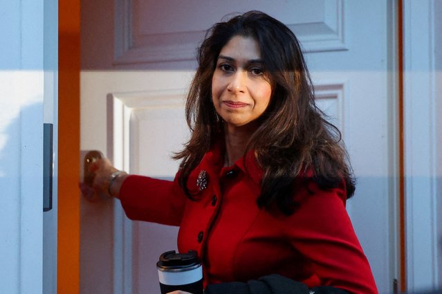 Britain's Home Secretary Suella Braverman leaves her home in London, Britain on the morning she was sacked as Britain's home secretary on November 13, 2023. Rishi Sunak sacked her after she was blamed for inflaming tensions around protests on Armistice Day. (Photo by Toby Melville/Reuters)
