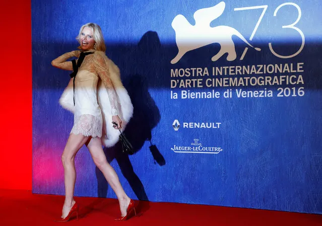 Model Eva Herzigova attends the red carpet for the movie “Franca: Chaos and Creation” at the 73rd Venice Film Festival in Venice, Italy September 2, 2016. (Photo by Alessandro Bianchi/Reuters)