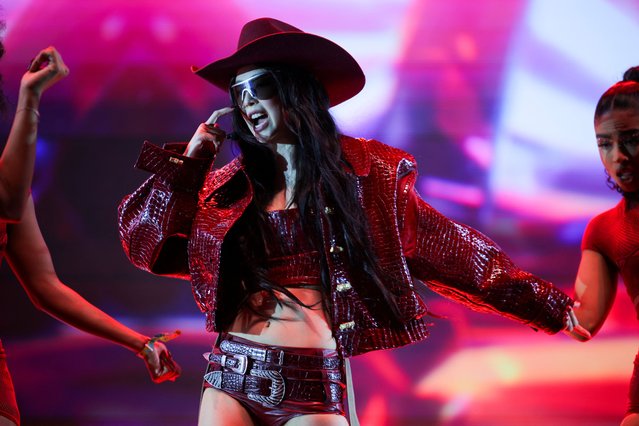 Jennie performs at the Coachella Valley Music and Arts Festival in Indio, California, U.S., April 13, 2025. (Photo by Daniel Cole/Reuters)