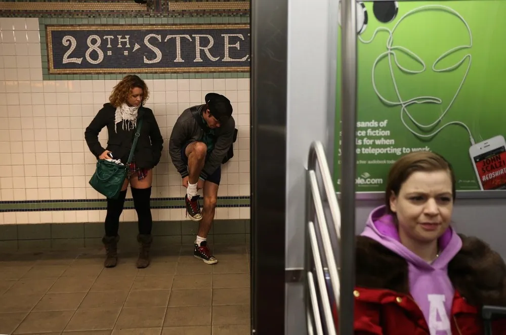 Annual No Pants Subway Ride Takes Place in New York City