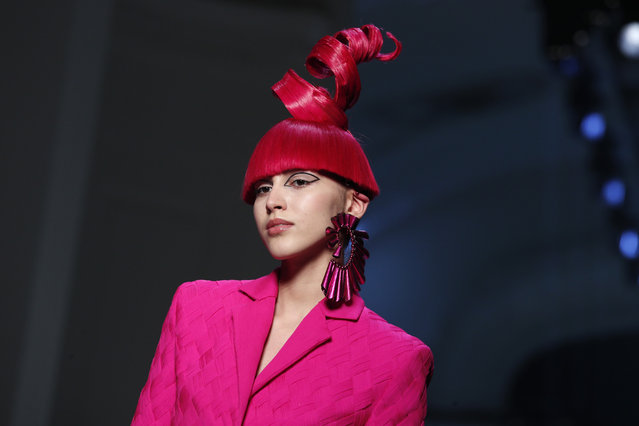 A model wears a creation for the Jean Paul Gaultier Haute Couture Spring-Summer 2018 fashion collection presented in Paris, Wednesday, January 24, 2018. (Photo by Francois Mori/AP Photo)