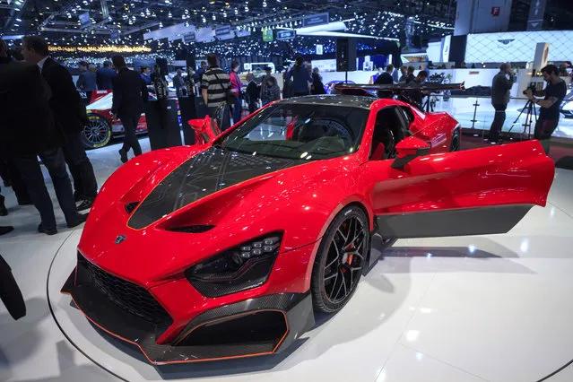 The new Zenvo TSR-S is presented during the press day at the 88th Geneva International Motor Show in Geneva, Switzerland, Tuesday, March 6, 2018. (Photo by Martial Trezzini/Keystone via AP Photo)