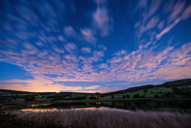 Sunrise over Gouthwaite reservoir in Conningsby, England on October 12, 2015. (Photo by Graham/REX Shutterstock)