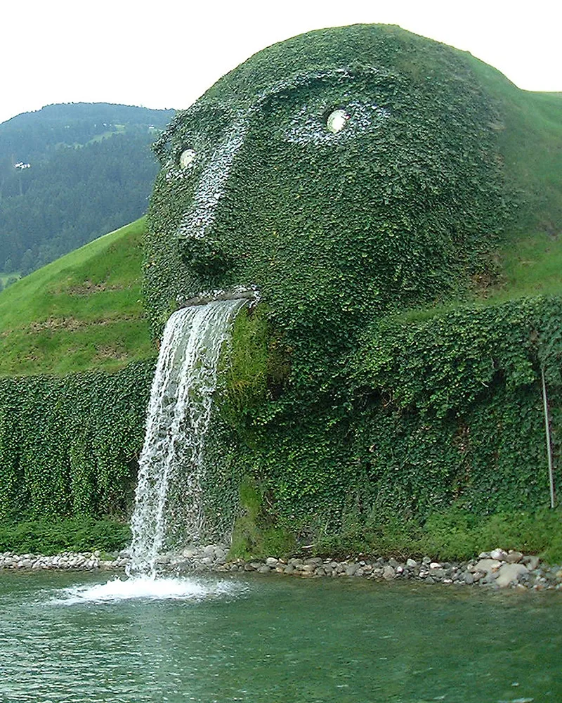 The Swarovski Crystal Head Fountain in Austria