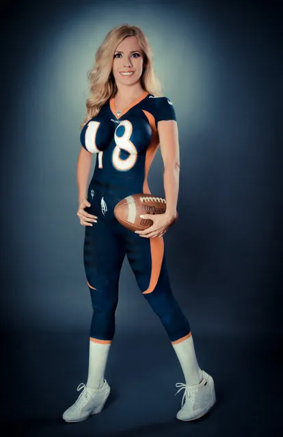 Natasha Kizmet's Body Painting Tribute To Peyton Manning 