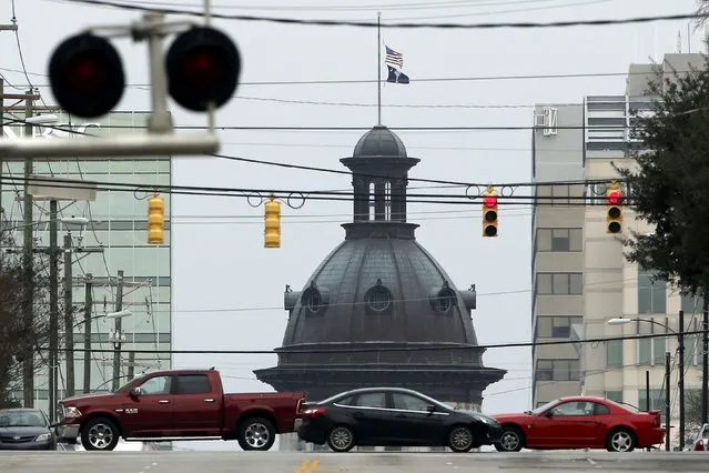 The South Carolina State House dome can be seen in a general view of Main Street in Columbia, South Carolina February 20, 2016. (Photo by Jonathan Ernst/Reuters)