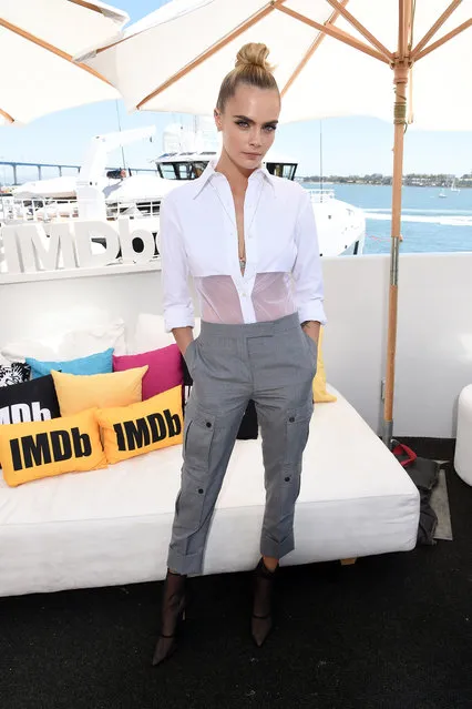 Cara Delevingne attends the #IMDboat at San Diego Comic-Con 2019: Day Three at the IMDb Yacht on July 20, 2019 in San Diego, California. (Photo by Michael Kovac/Getty Images for IMDb)