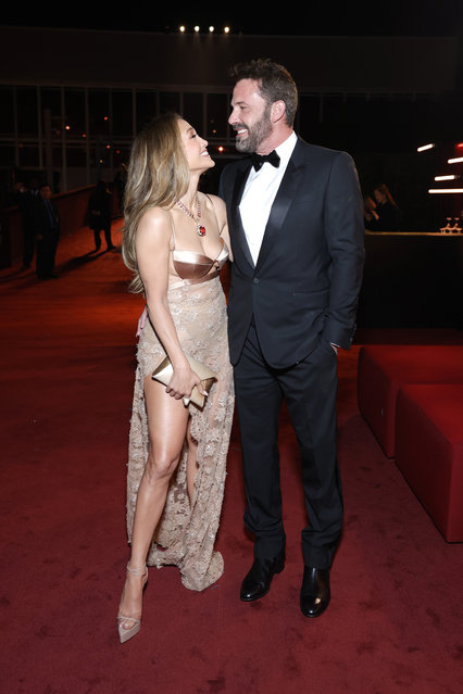 American actress and singer Jennifer Lopez, wearing Gucci,, and American actor  Ben Affleck, wearing Gucci, attend the 2023 LACMA Art+Film Gala, Presented By Gucci at Los Angeles County Museum of Art on November 04, 2023 in Los Angeles, California. (Photo by Stefanie Keenan/Getty Images for LACMA)