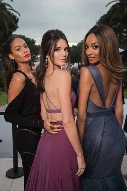 (L-R) Models Joan Smalls, Kendall Jenner and Jourdan Dunn attend amfAR's 22nd Cinema Against AIDS Gala, Presented By Bold Films And Harry Winston at Hotel du Cap-Eden-Roc on May 21, 2015 in Cap d'Antibes, France. (Photo by Pascal Le Segretain/amfAR15/WireImage)