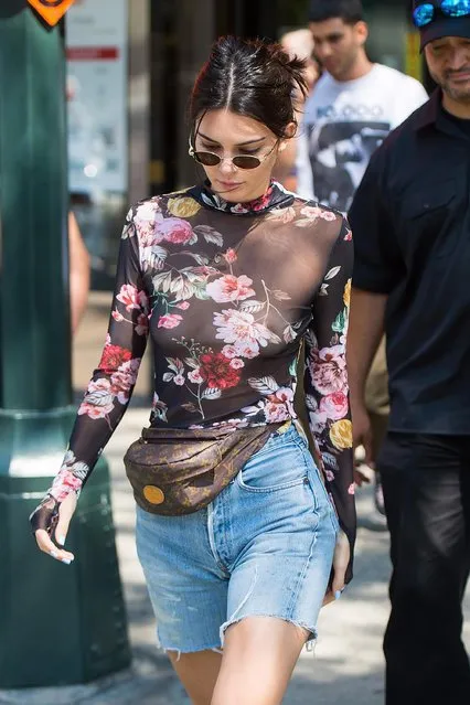 Model Kendall Jenner is seen in SoHo on July 31, 2017 in New York City. (Photo by Splash News and Pictures)