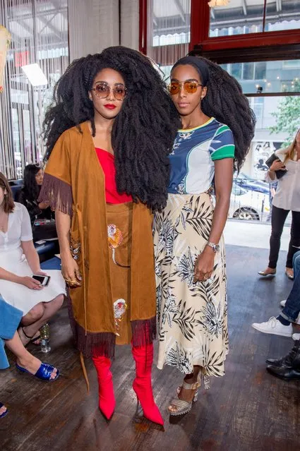 TK Quan and Cipriana Quann attend the Adeam fashion show during New York Fashion Week at China Blue on September 8, 2017 in New York City. (Photo by Roy Rochlin/Getty Images)