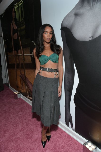 American actress and model Laura Harrier attends W Magazine's Annual Best Performances Party at Chateau Marmont on January 04, 2025 in Los Angeles, California. (Photo by Charley Gallay/Getty Images for W Magazine)