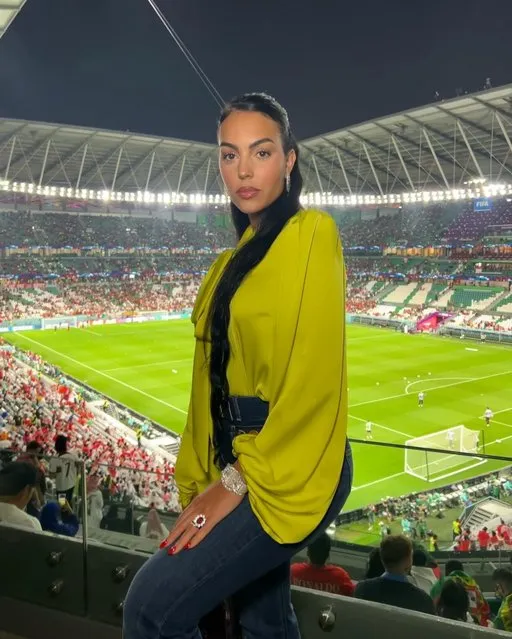 Model Georgina Rodríguez prior to the FIFA World Cup Qatar 2022 Group H match between Korea Republic and Portugal at Education City Stadium on December 02, 2022 in Al Rayyan, Qatar. (Photo by @georginagio/Instagram)