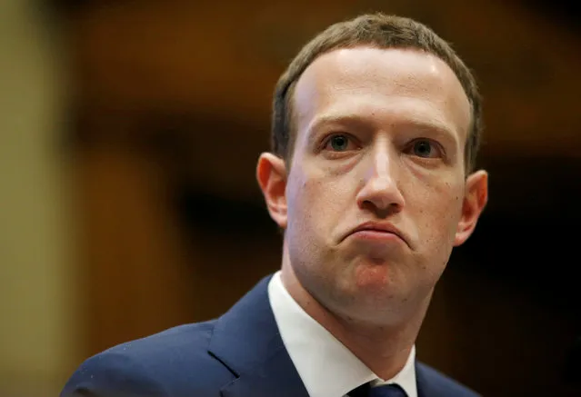 Facebook CEO Mark Zuckerberg testifies before a House Energy and Commerce Committee hearing regarding the company's use and protection of user data on Capitol Hill in Washington, April 11, 2018. (Photo by Leah Millis/Reuters)