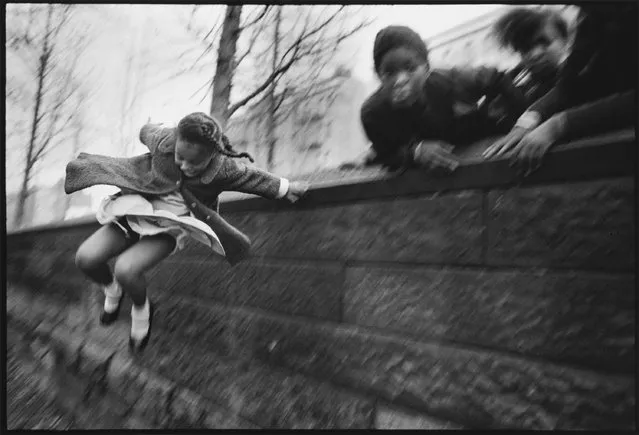 Girl jumping over a wall, Central Park, New York, 1967. (Photo by Mary Ellen Mark)