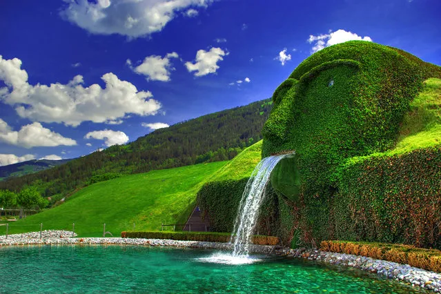 The Swarovski Crystal Head Fountain In Austria