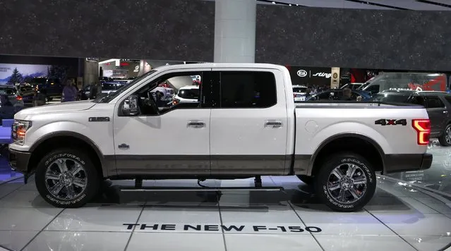 A 2018 Ford F-150 “King Ranch” pickup truck is displayed during the North American International Auto Show in Detroit, Michigan, U.S., January 10, 2017. (Photo by Rebecca Cook/Reuters)