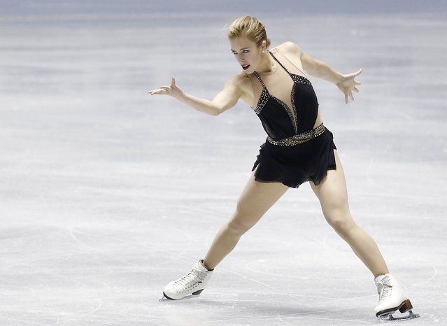 Ashley Wagner of the U.S. competes during the ladies' short program at the ISU World Team Trophy in Figure Skating in Tokyo April 16, 2015. (Photo by Yuya Shino/Reuters)