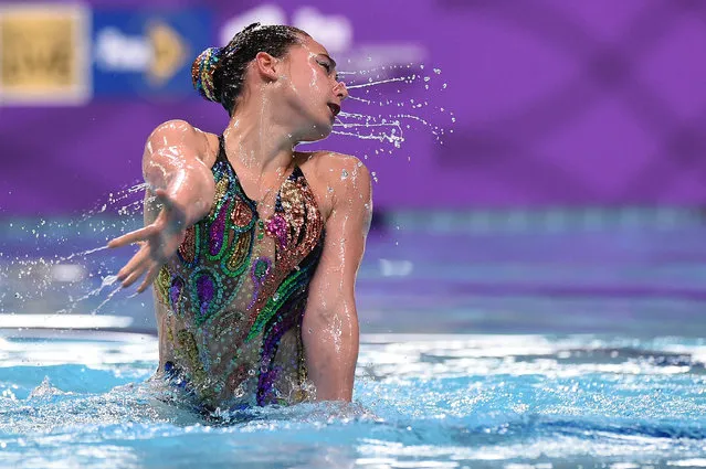 Nada Daabousova of Slovakia competes during the Solo Free Routine Final on day three of the Artistic Swimming Japan Open at Tokyo Tatsumi International Swimming Center on April 29, 2019 in Tokyo, Japan. (Photo by Matt Roberts/Getty Images)