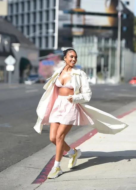 American model, entrepreneur and socialite Lori Harvey out and about, Los Angeles, USA on March 13, 2022. (Photo by Jason Merritt/Radarpics/Shutters)