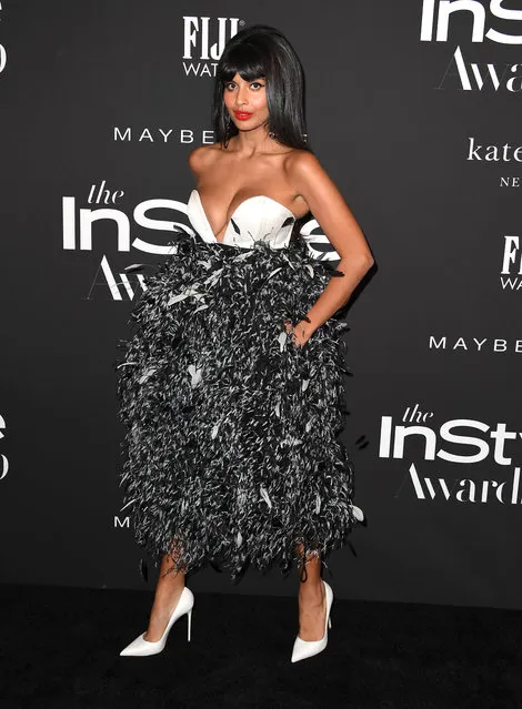 Jameela Jamil arrives at the 2019 InStyle Awards at The Getty Center on October 21, 2019 in Los Angeles, California. (Photo by Steve Granitz/WireImage)