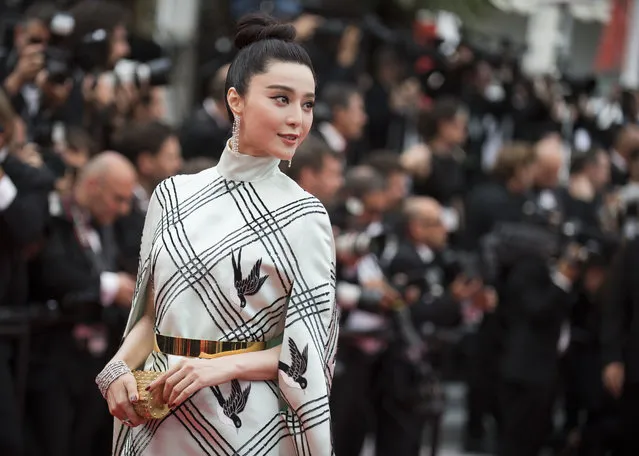 Fan Bingbing poses for photographers upon arrival at the screening of the film L'Amant Double at the 70th international film festival, Cannes, southern France, Friday, May 26, 2017. (Photo by Arthur Mola/Invision/AP Photo)