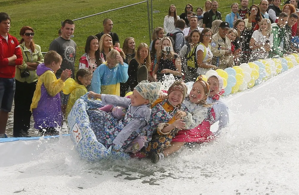 Summer Mountain Puddle Rider Festival in Russia