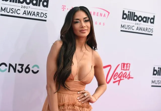 Nicole Scherzinger arrives at the Billboard Music Awards at the T-Mobile Arena on Sunday, May 21, 2017, in Las Vegas. (Photo by Richard Shotwell/Invision/AP Photo)