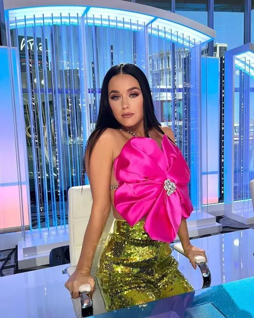 American singer-songwriter Katy Perry in the second decade of February 2023 celebrated the return of “American Idol” with a sparkling ensemble. (Photo by katyperry/Instagram)